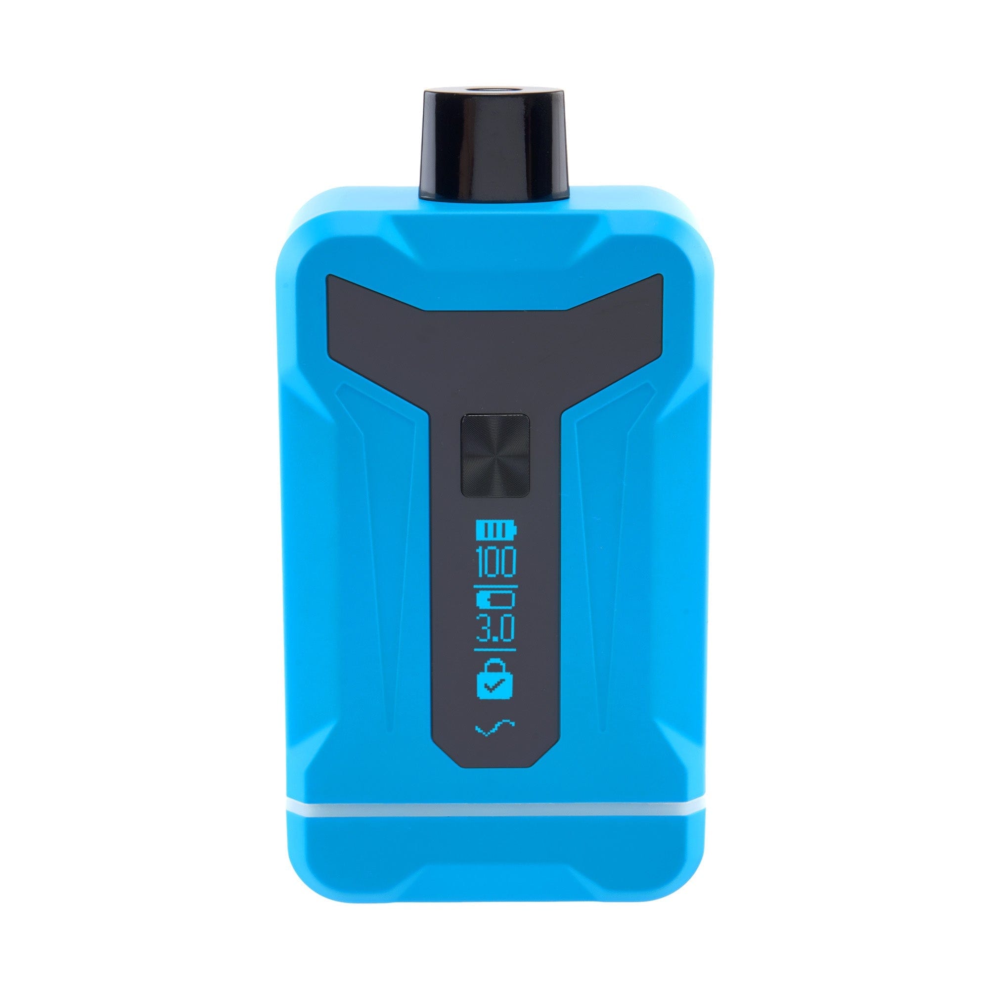 A centered, angled view of the Duet 650 mAh 510 Dual Conceal Cart Battery, showcasing its sleek, blue, rectangular design.