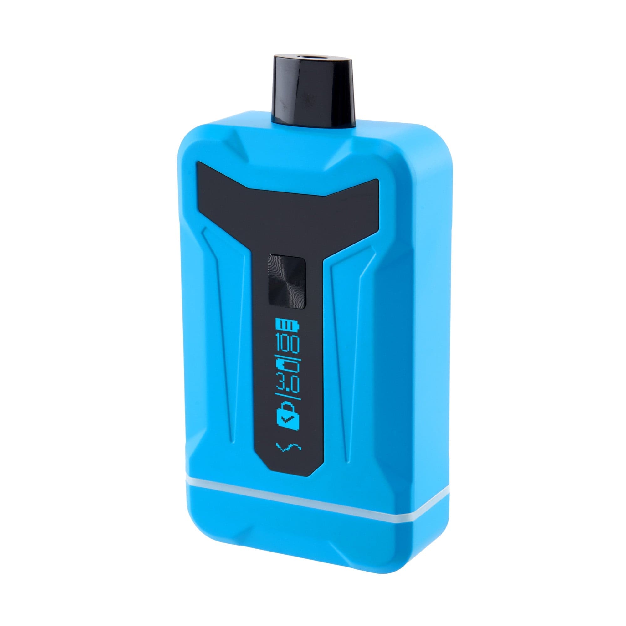 Front view of the Duet 650 mAh 510 Dual Conceal Cart Battery, a sleek, blue device isolated on a clean white background.