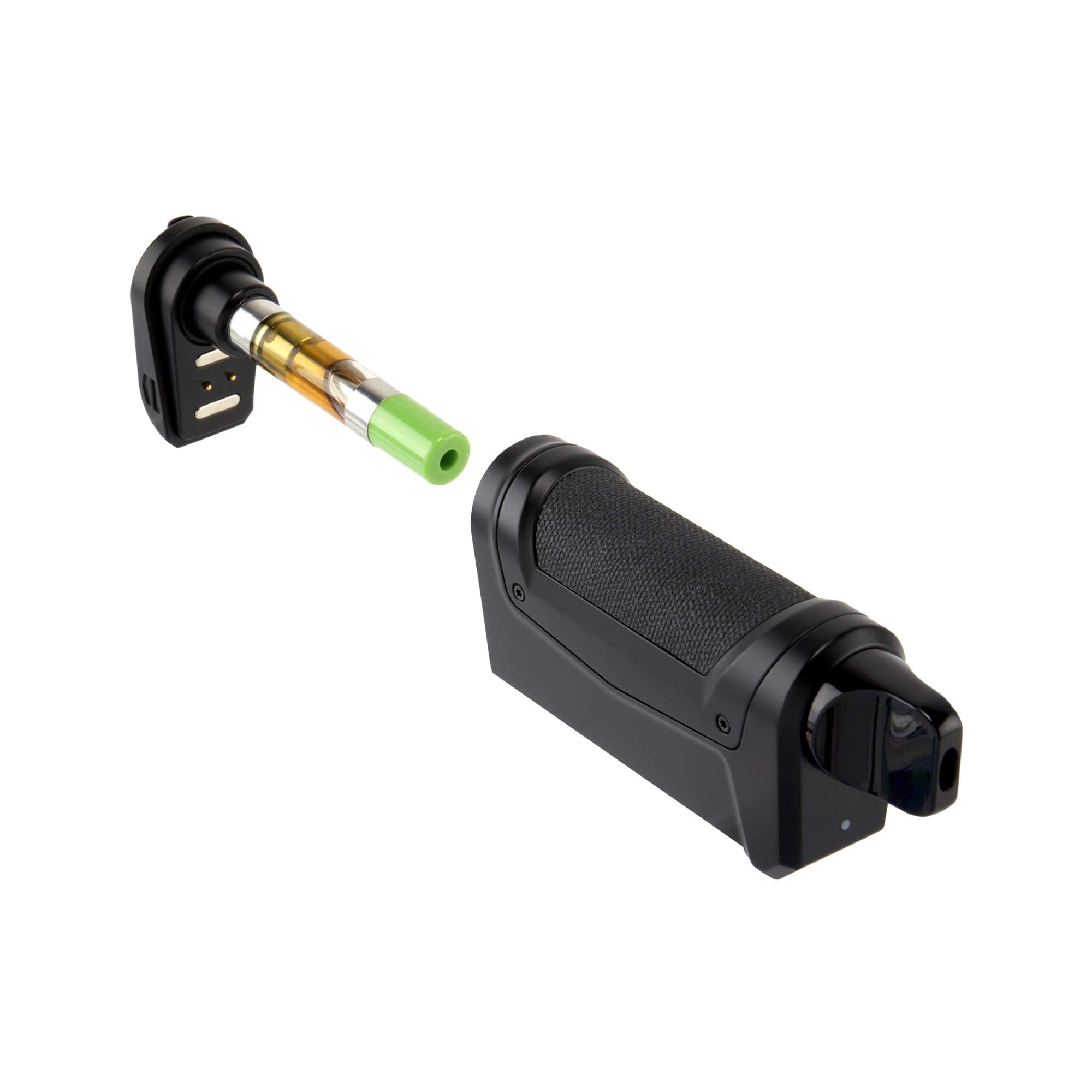 A three-quarter view of the Duplex 2 Vaporizer 900 mAh C-Core with a sleek, dark finish and textured grip, angled against a neutral background.