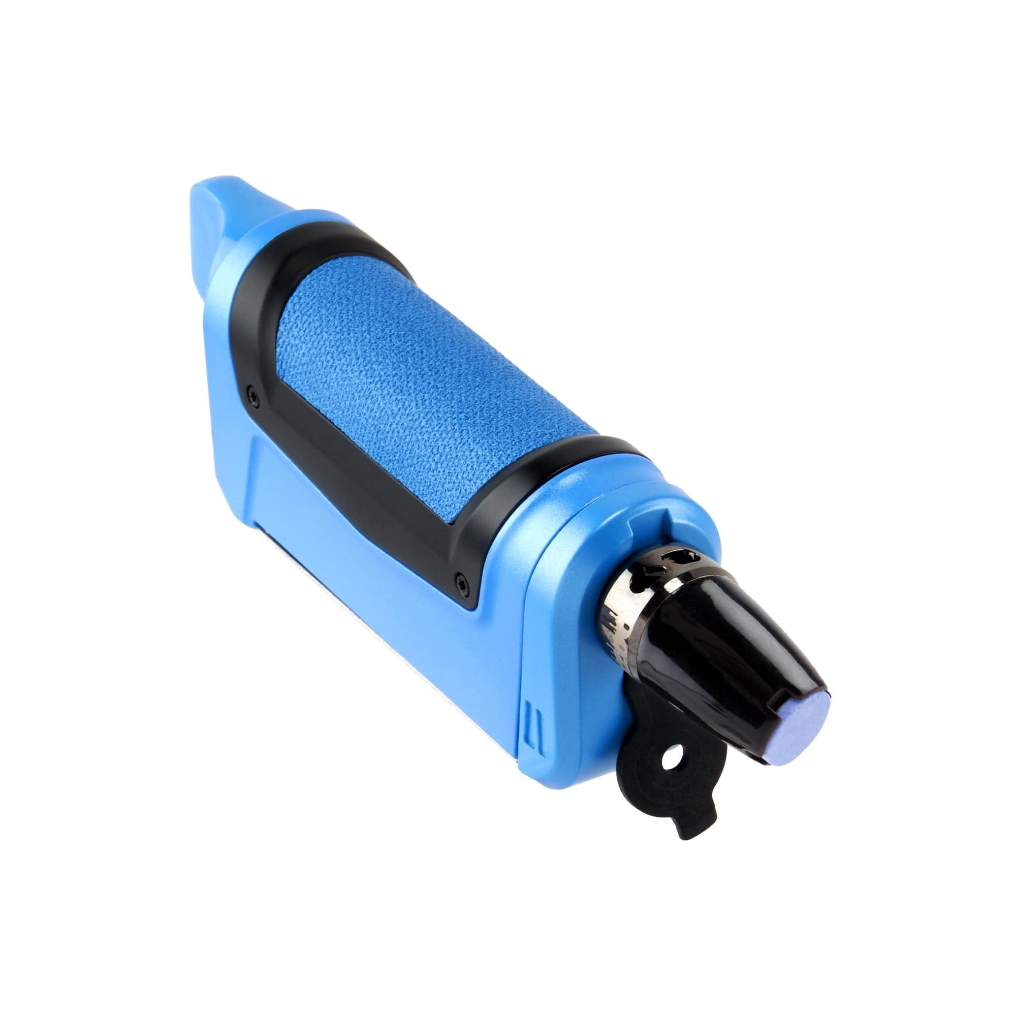 Angled view of the Duplex 2 Vaporizer 900 mAh C-Core, showing its blue and black design and streamlined shape.