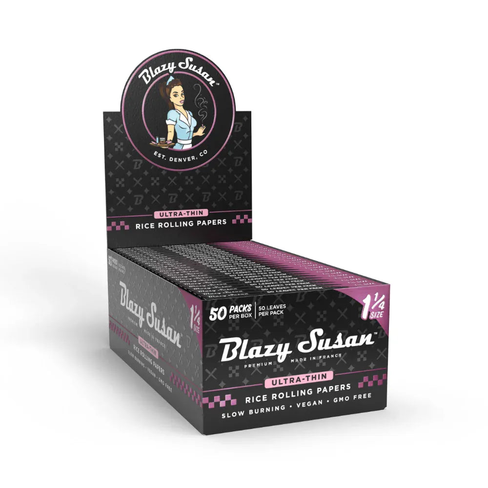 Blazy Susan Ultra Thin Rice Rolling Papers - Display Box