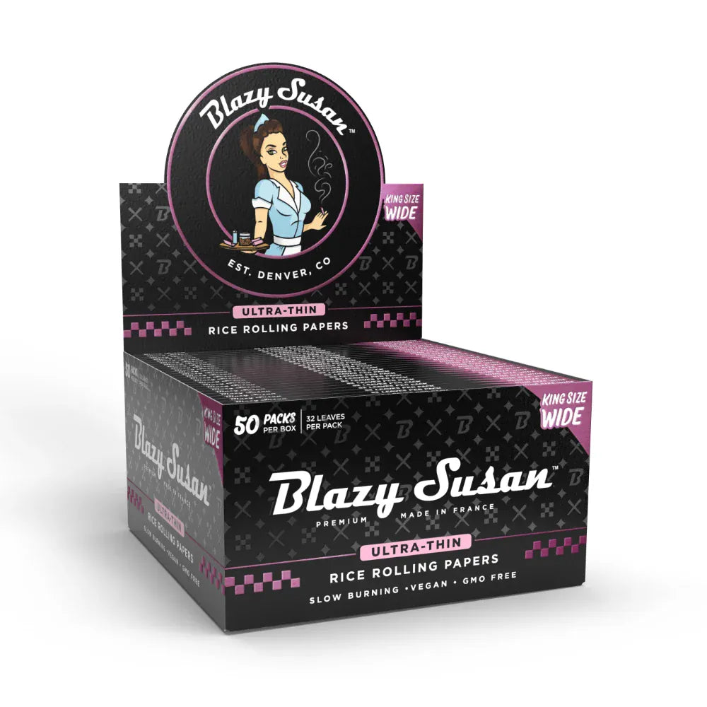 Blazy Susan Ultra Thin Rice Rolling Papers - Display Box
