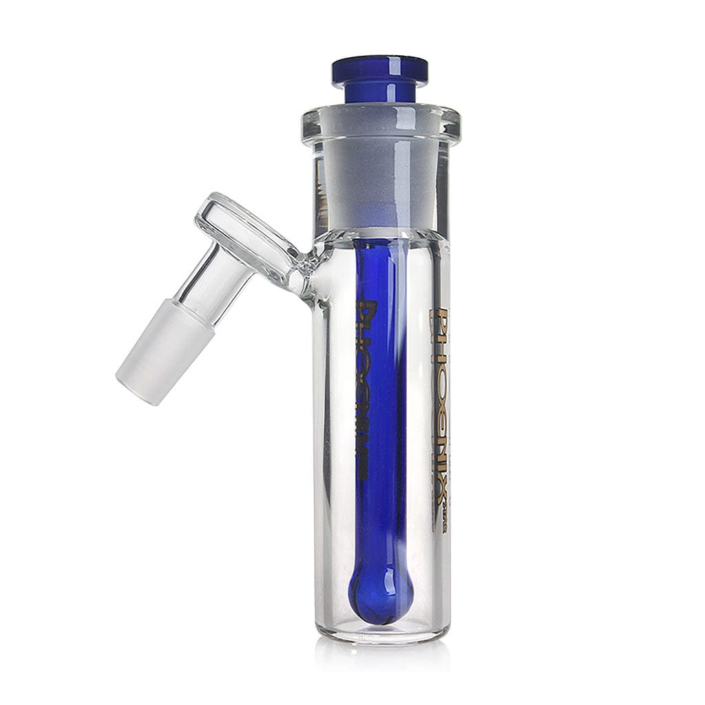 Honeybee Herb Ashcatcher 45° Degree/Male / 14mm / Blue PHOENIX STAR ASH CATCHER WITH DOWNSTEM