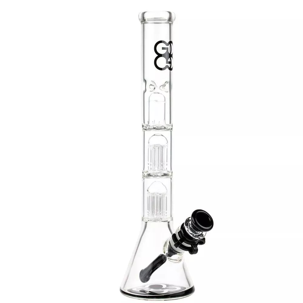 Glasscity Beaker Ice Bong with Double Tree Perc-Blue