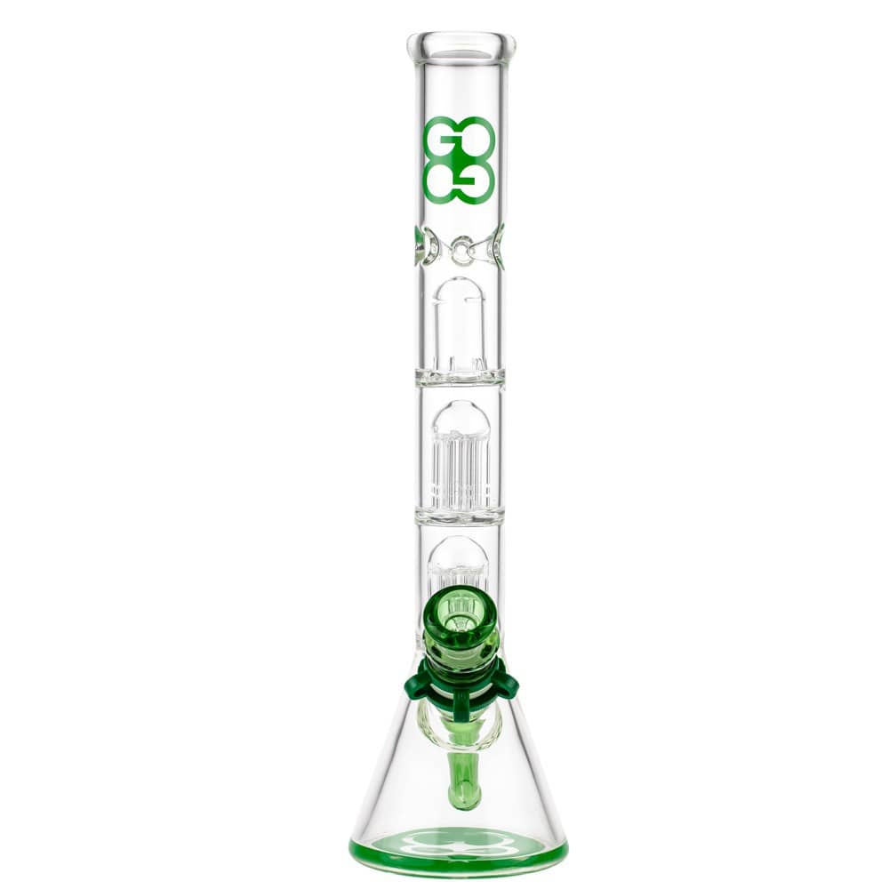 Glasscity Beaker Ice Bong with Double Tree Perc-Green