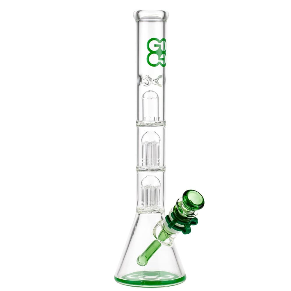 Glasscity Beaker Ice Bong with Double Tree Perc-Green
