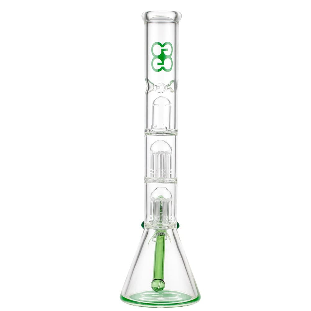 Glasscity Beaker Ice Bong with Double Tree Perc-Green