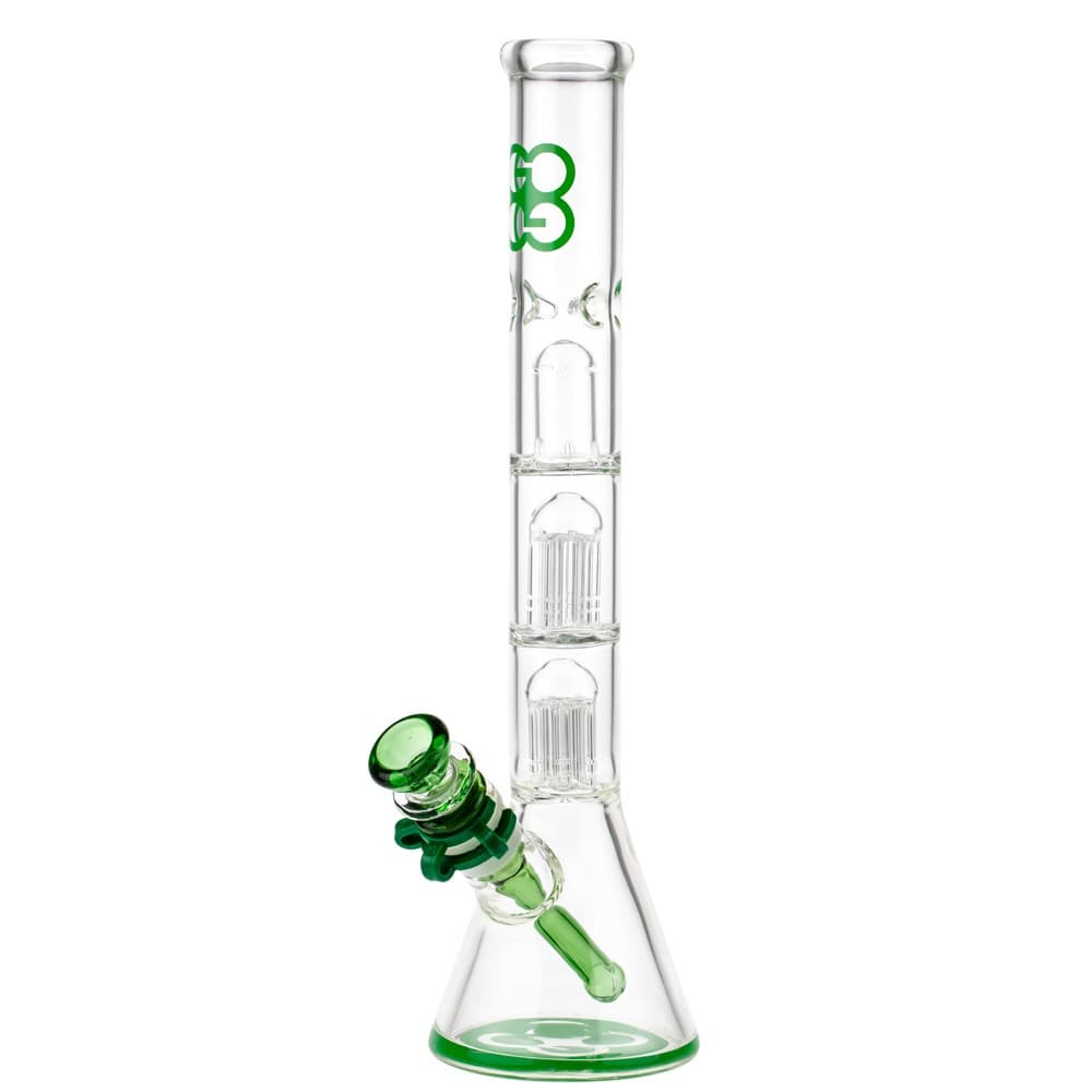 Glasscity Beaker Ice Bong with Double Tree Perc-Green