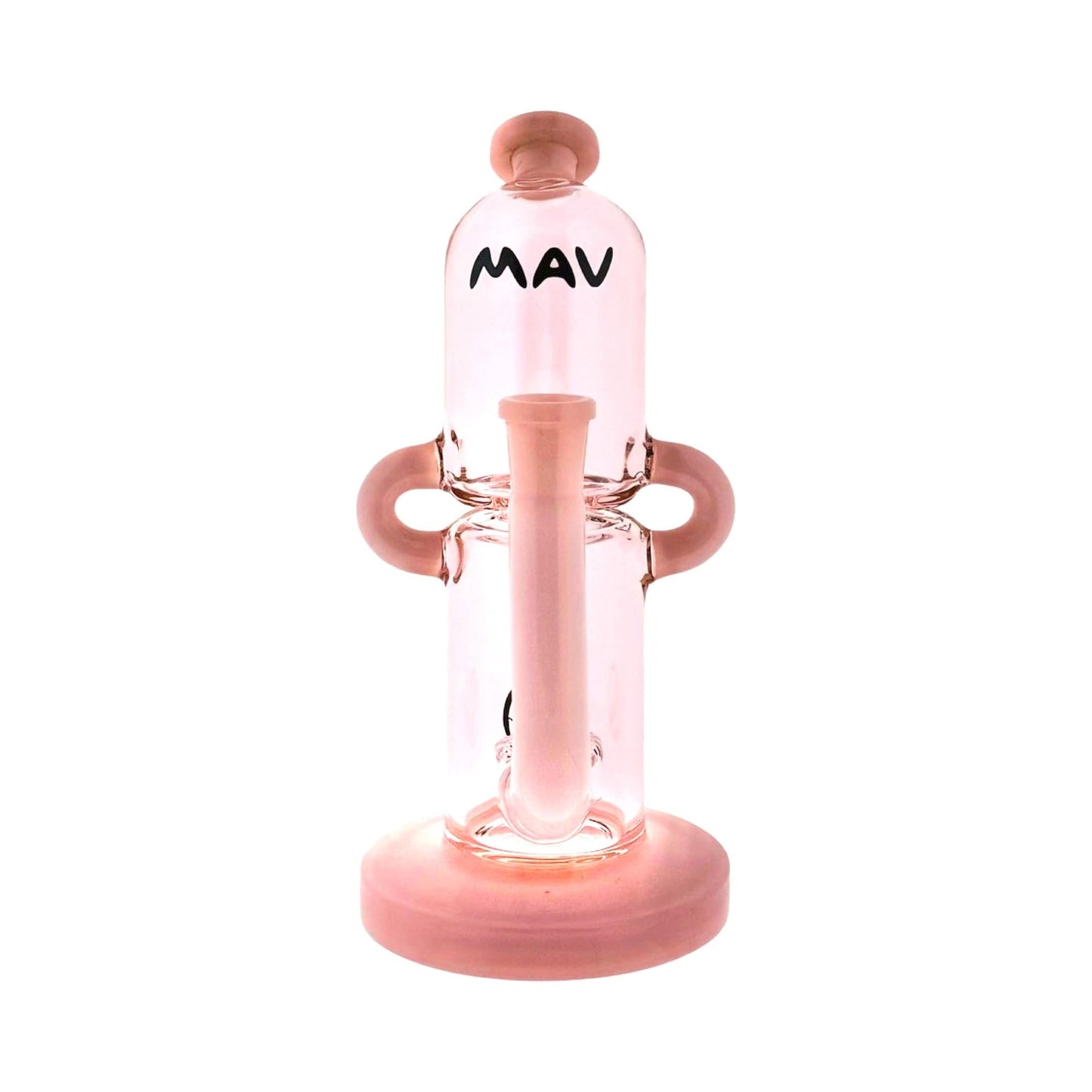 MAV Glass Dab Rig 2-Tone Double Uptake Pillbox Rig