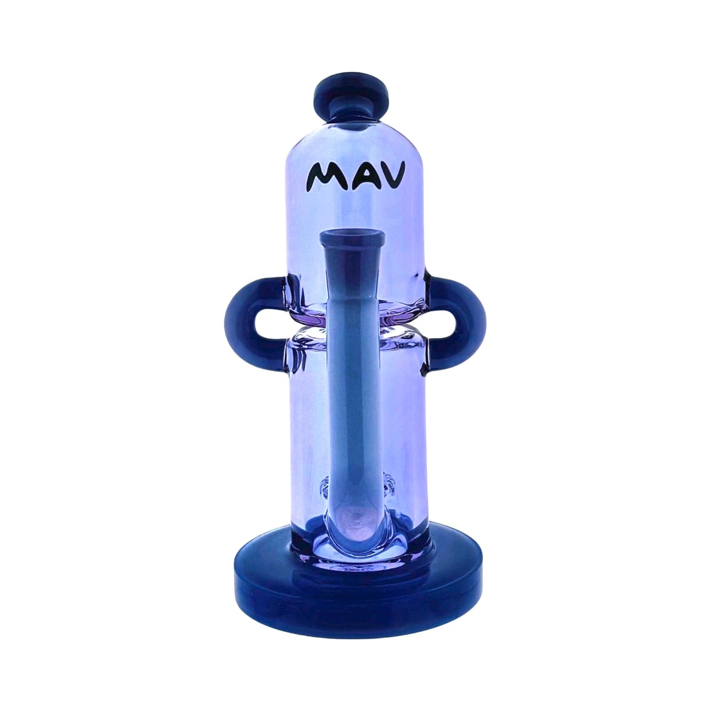 MAV Glass Dab Rig 2-Tone Double Uptake Pillbox Rig