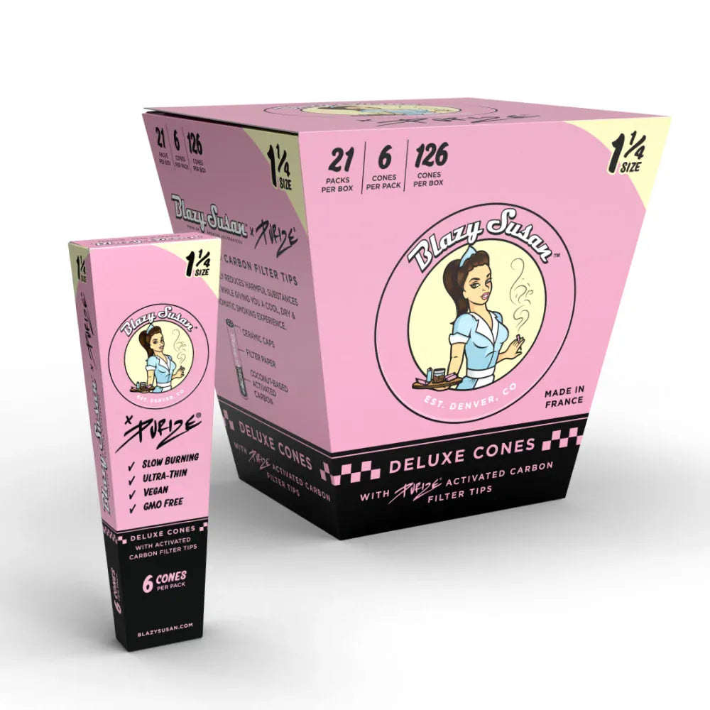 Blazy Susan Pre Rolled Cones with Purize Filters - Display Box