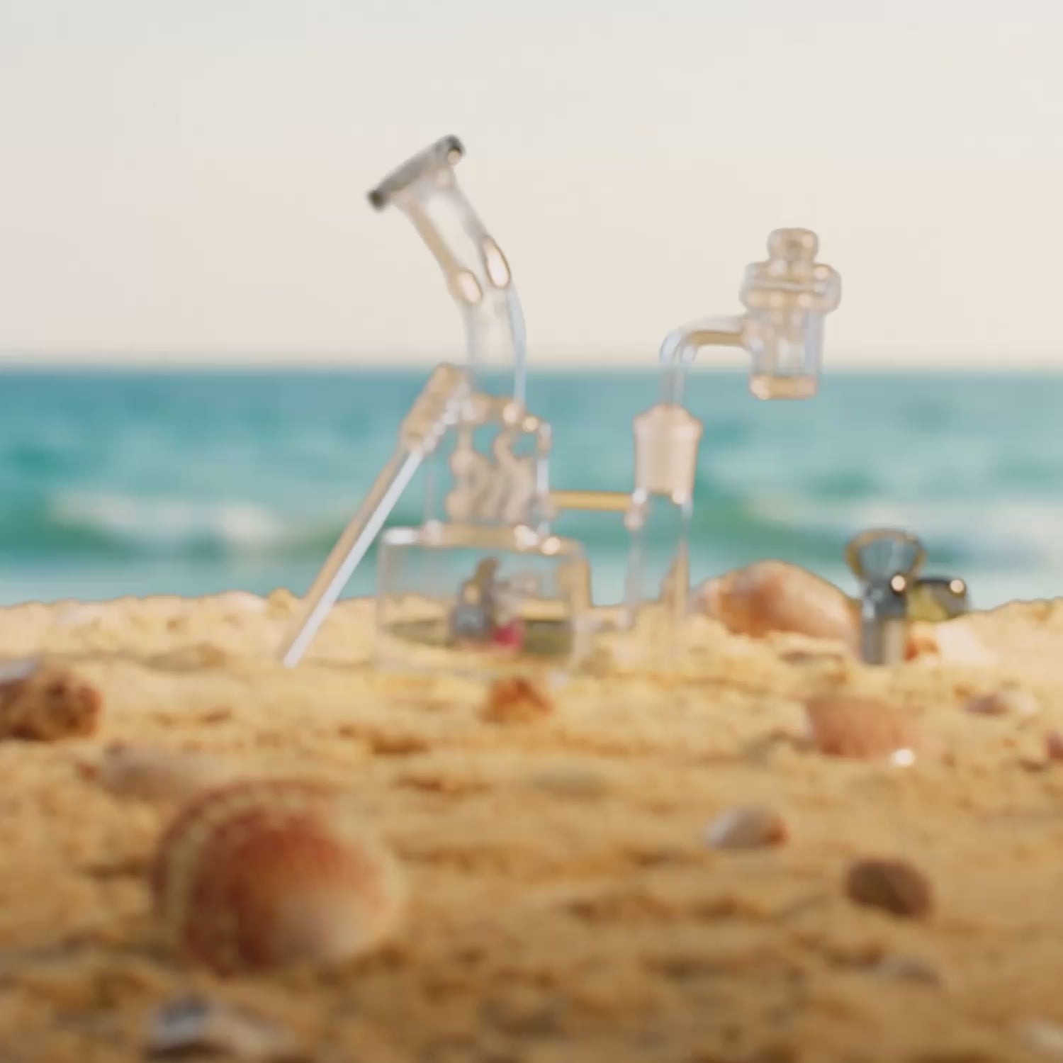 Cabana Cannabis Co. Ahoy Dual-Use Water Pipe Teal - 6in