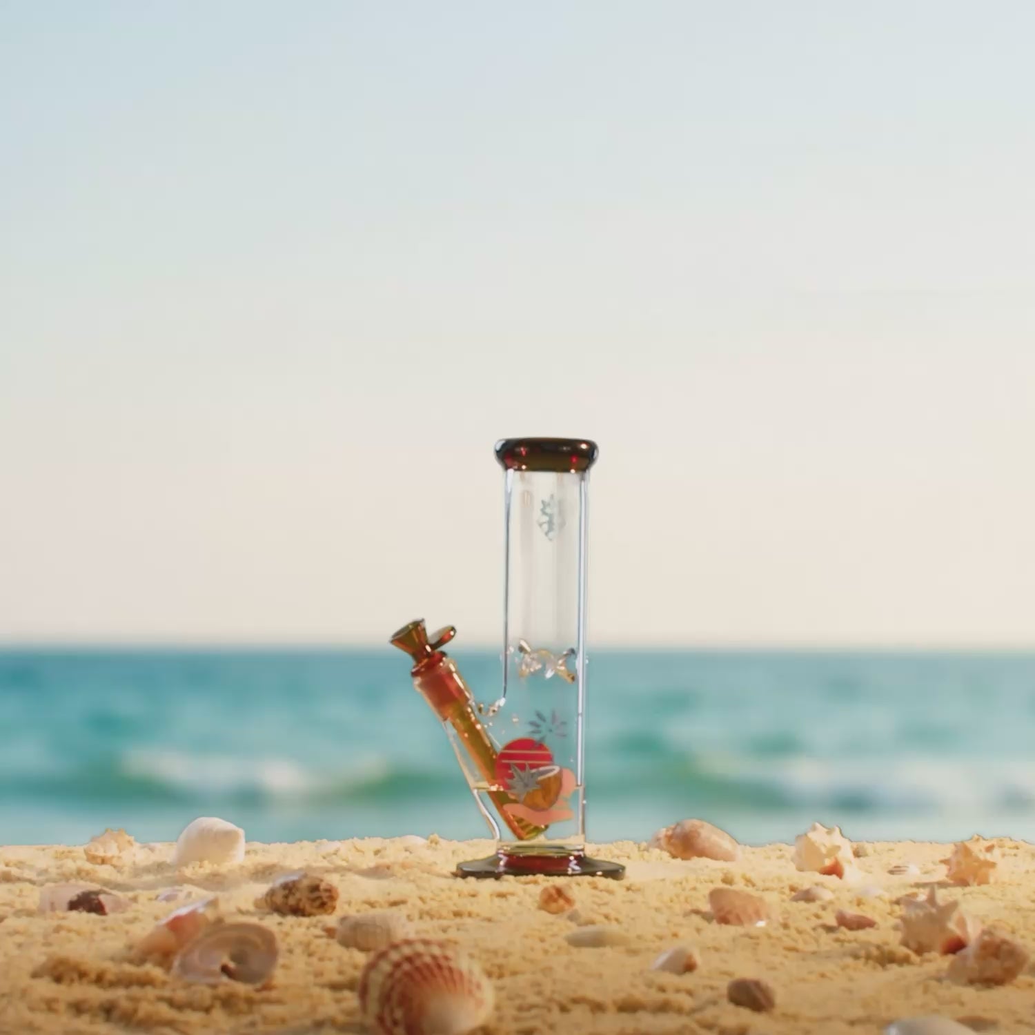 Cabana Cannabis Co. Coconut Water Pipe Amber - 10 in.