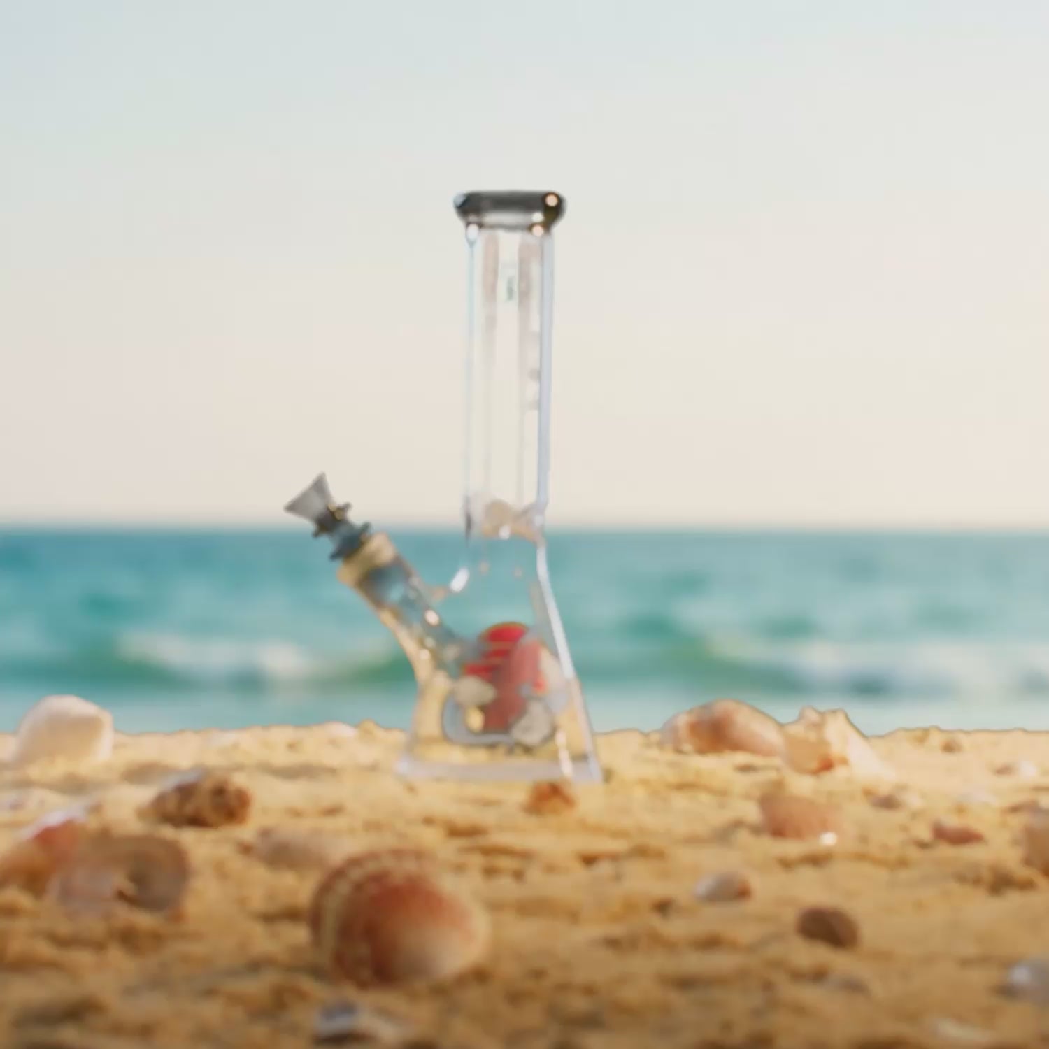 Cabana Cannabis Co. Surf Board Water Pipe Teal - 10in