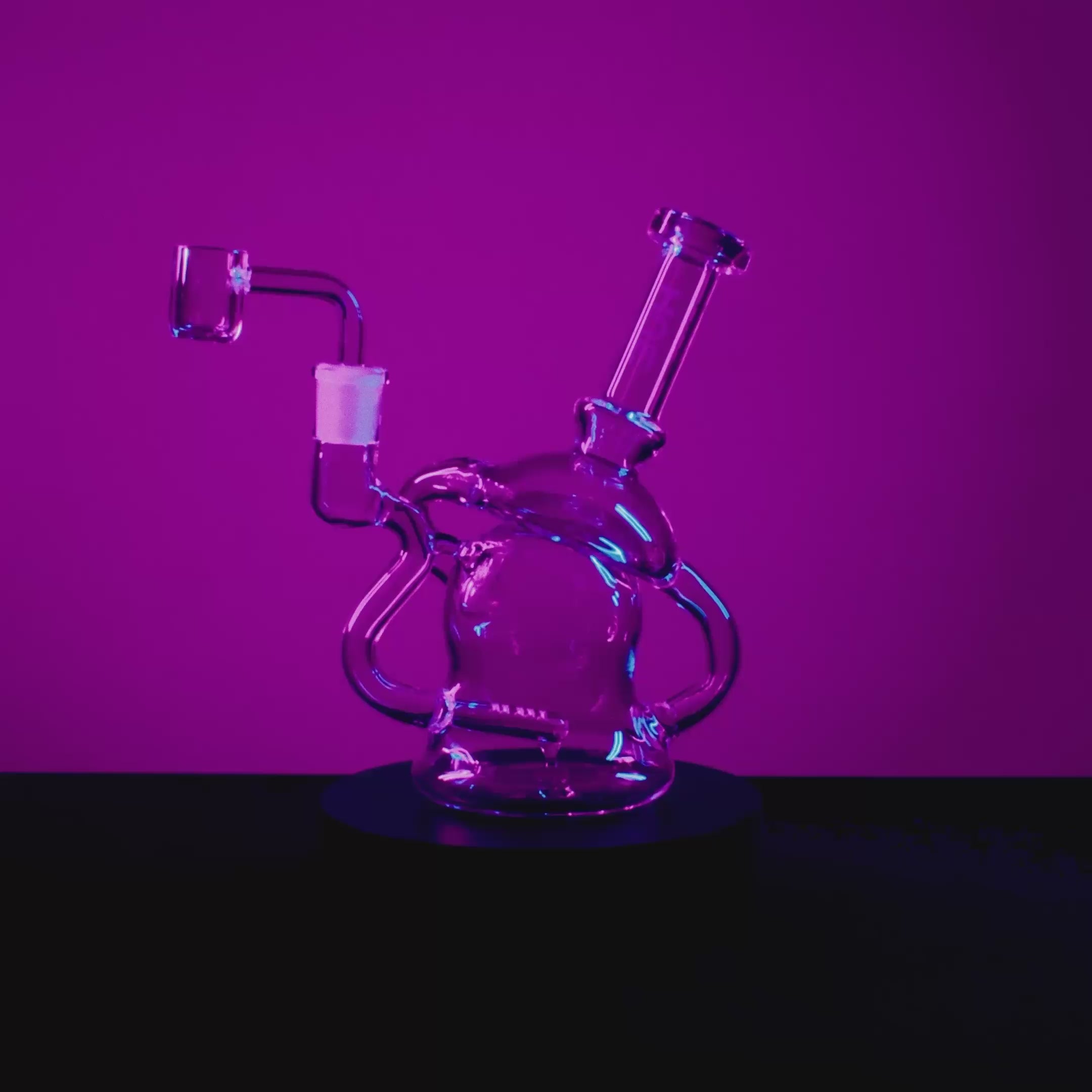 Mushroom Dab Rig Clear - 6.8"