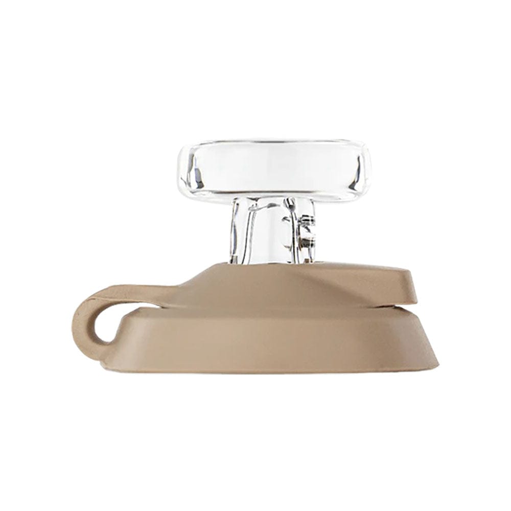 A close-up, angled view of the “Proxy Desert” Travel Pack, showcasing its minimalist design and compact size.