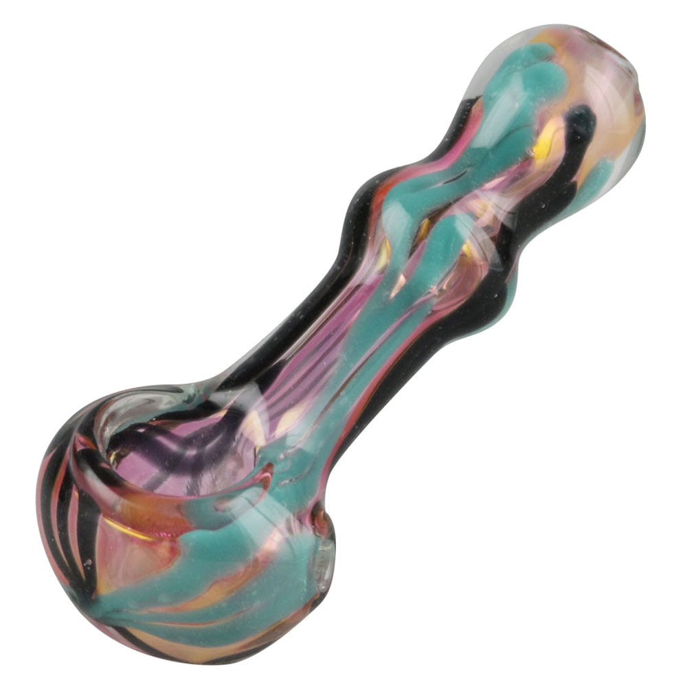 Pulsar Gold Fumed Wigwag Hand Pipe - 4"