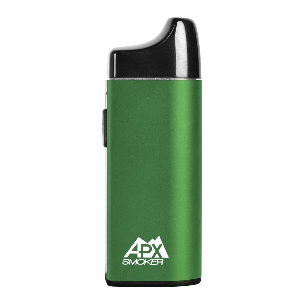 Front view of the APX Smoker V3 Electric Pipe, showcasing its sleek, dark-colored cylindrical design against a plain white background.