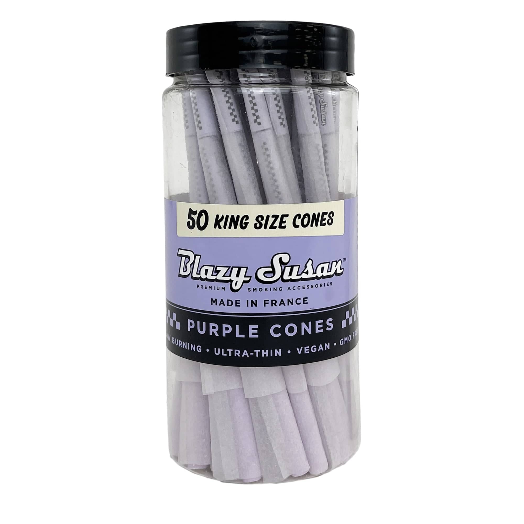 Blazy Susan King Size Purple Pre Rolled Cones - 50 Count