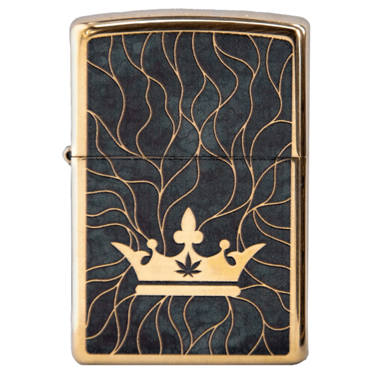 Queen of Bud Lighter Queen of Bud Black Obsidian Mosaic Zippo