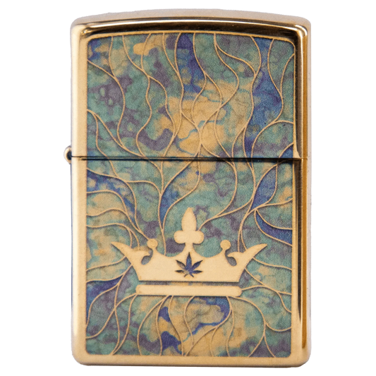 Queen of Bud Lighter Queen of Bud Blue Topaz Mosaic Zippo