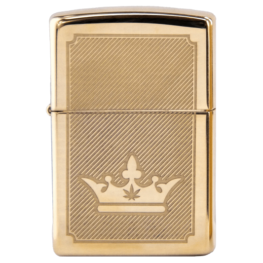 Queen of Bud Lighter Queen of Bud Golden Lines of Triumph Zippo