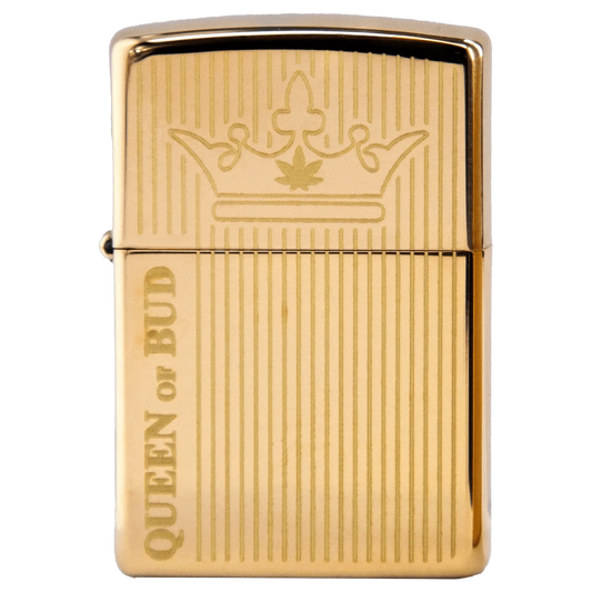 Queen of Bud Lighter Queen of Bud Golden Vertical Flame Zippo