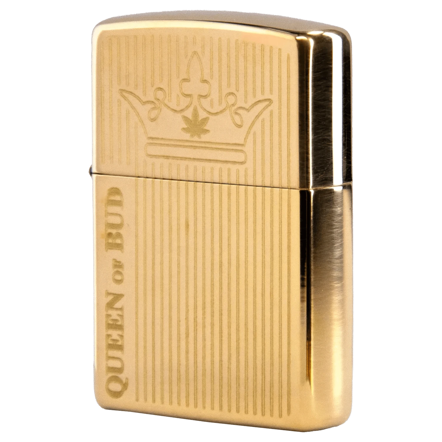 Queen of Bud Lighter Queen of Bud Golden Vertical Flame Zippo