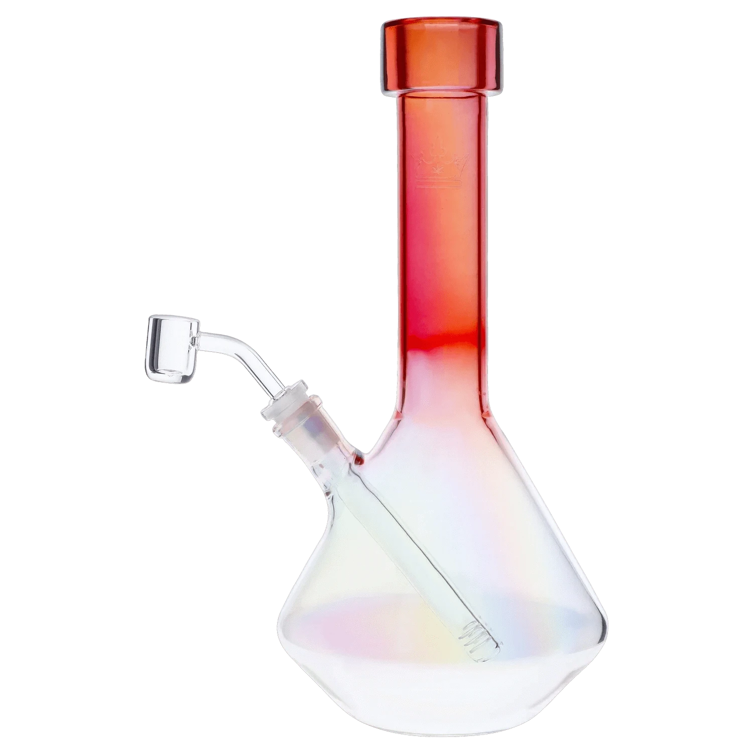 Queen of Bud Waterpipe Rose Quartz QOB Rose Quartz Dual Use Water Pipe - 12 in.