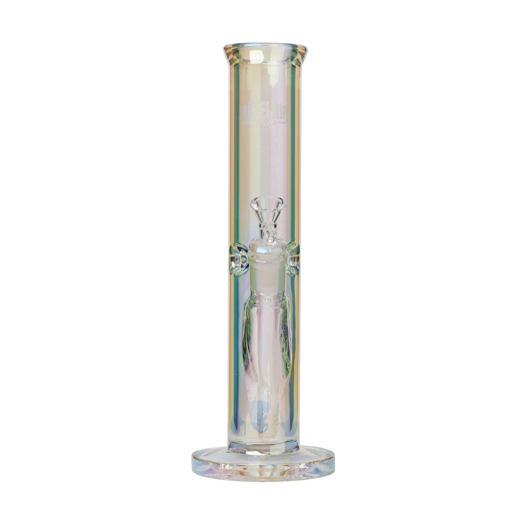 Front view of the Ric Flair Drip Water Pipe, a tall, clear glass pipe with a simple cylindrical shape.