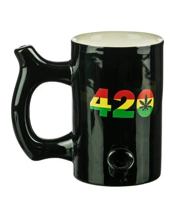 FashionCraft Hand Pipe Premium Roast & Toast - Large OG Pipe Mug - 420 Rasta