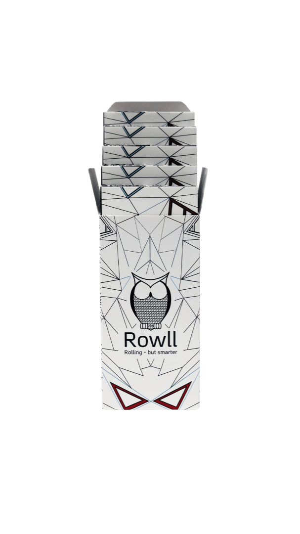 Rowll Rolling Papers Classic / Box of 20 All in One Rolling Paper Kit w/ Grinder