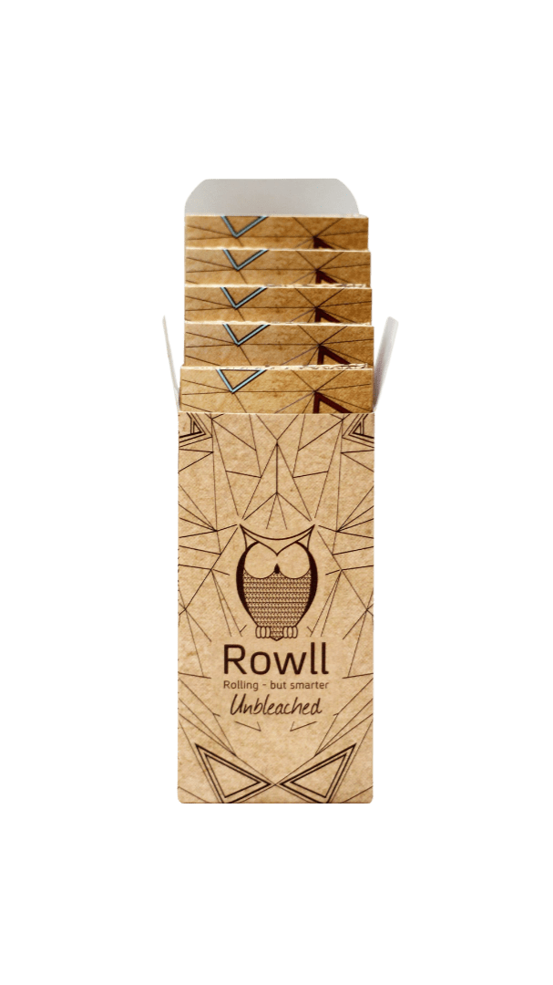Rowll Rolling Papers Single All in One Rolling Paper Kit w/ Grinder - Unbleached
