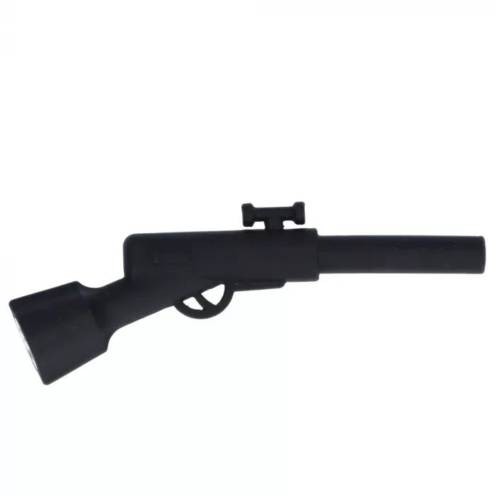 Side view of the Silicone Shotgun Hand Pipe with Insert Metal Bowl in black, shown against a white background.