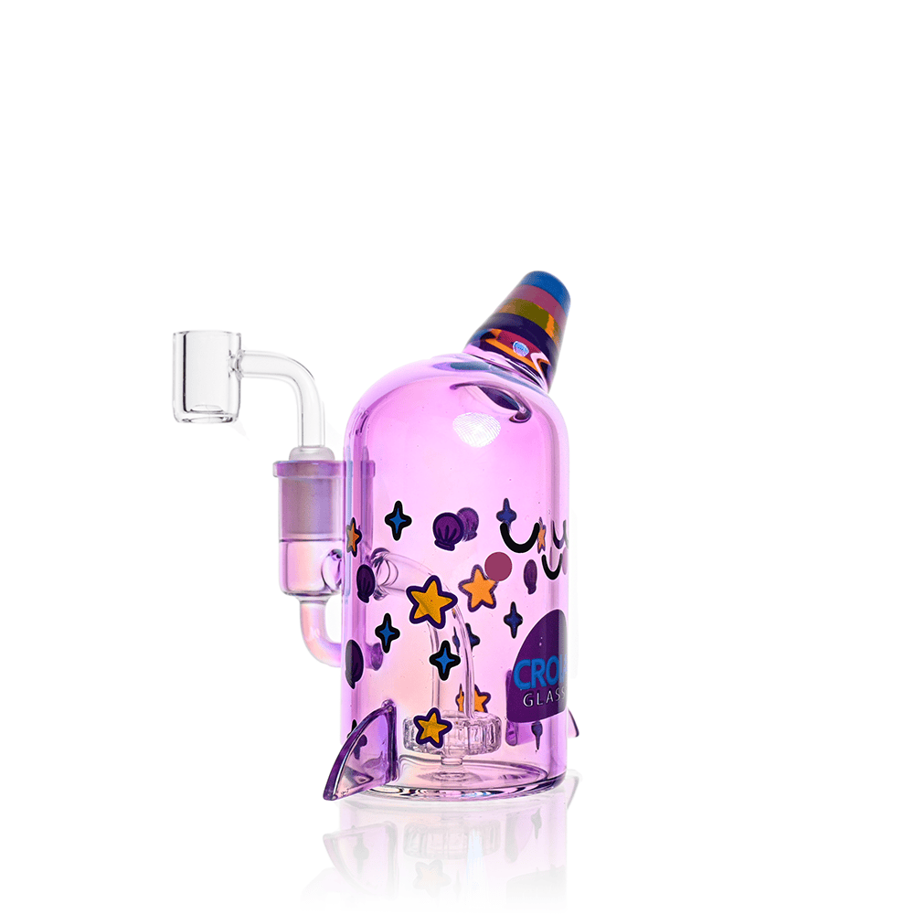 Croia Glass Cute Narwhal Dab Rig – Mini Showerhead Perc Rig | Croia Glass