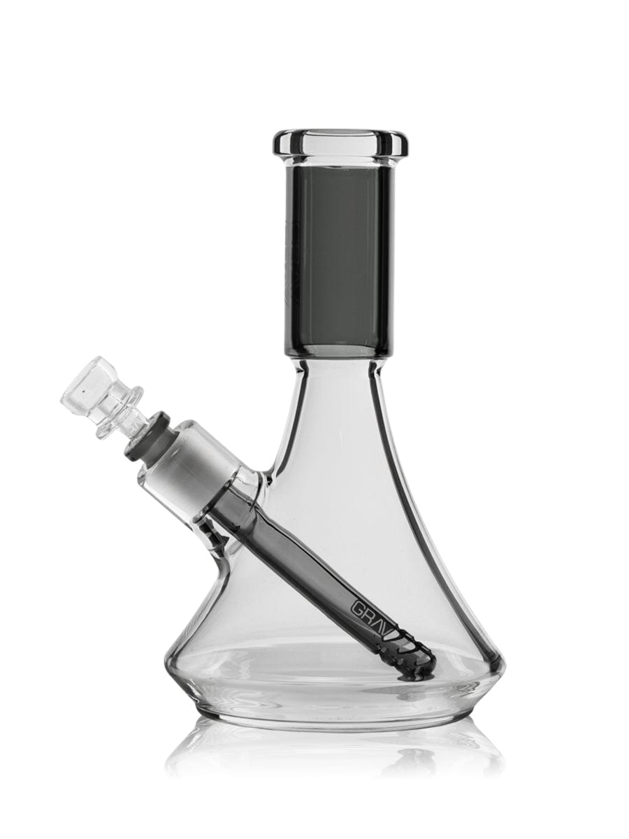 GRAV Bong Smoke Grey Small Accented Deco Beaker Bong