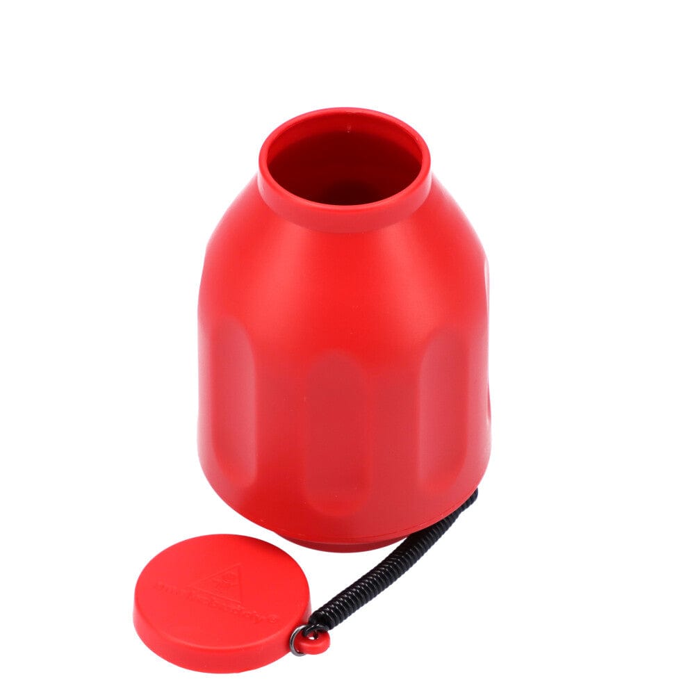 A side view of the Smoke Buddy Personal Air Filter with a black cap and ribbed connection detail.