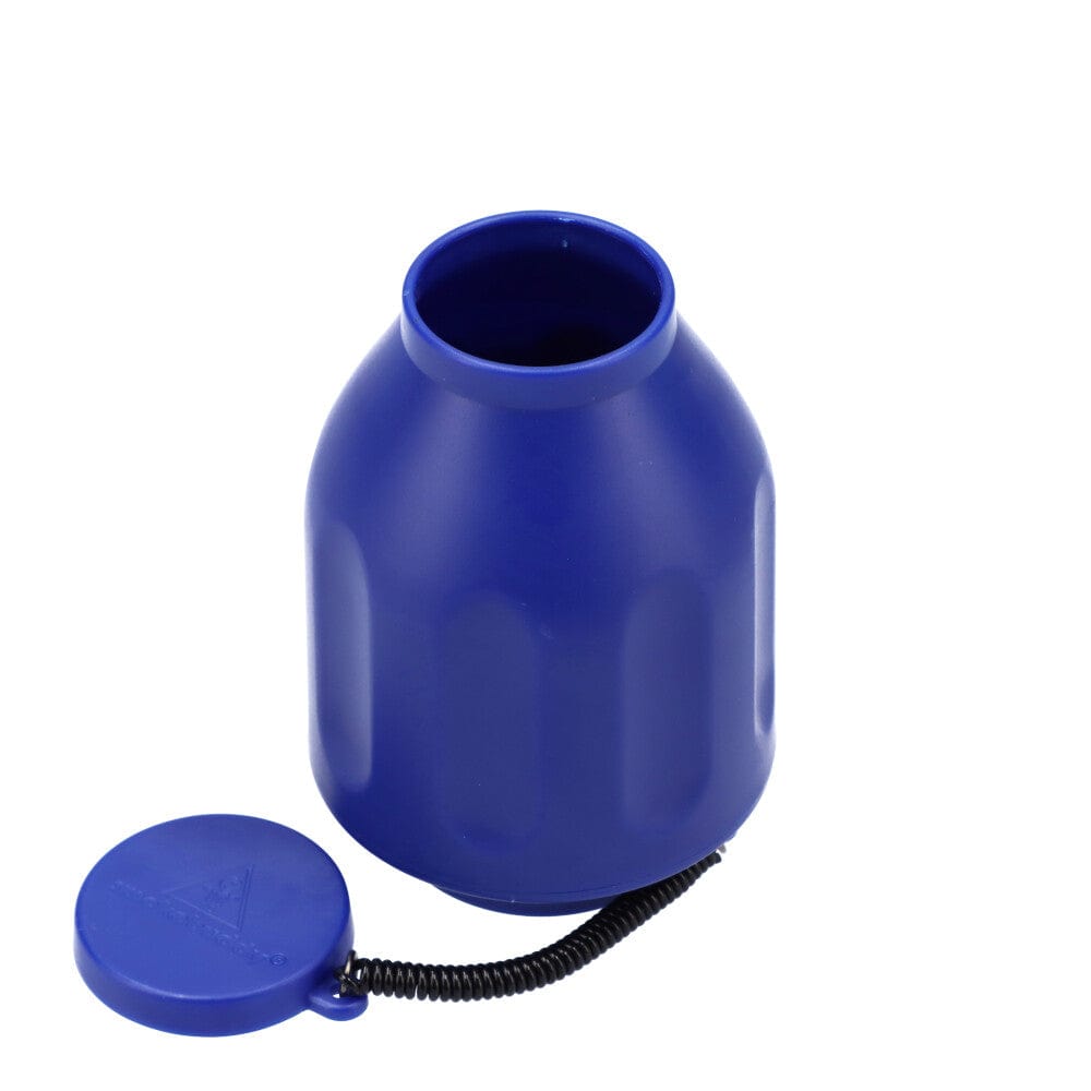 A front view of the Smoke Buddy Personal Air Filter, showing its cylindrical shape and black filter tip.