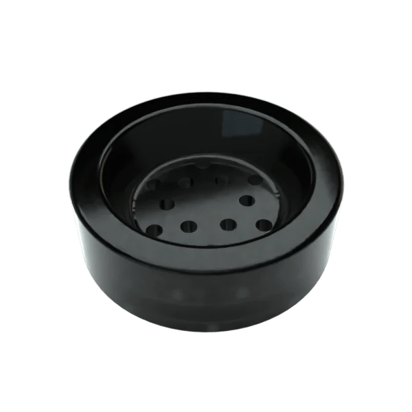 Top-down view of the Glass Liners, showing a dark, circular shape with a smooth, reflective interior.