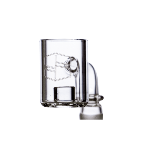 Close-up view of the Core Banger, a clear glass insert with a rounded bottom and visible thermal bowl.