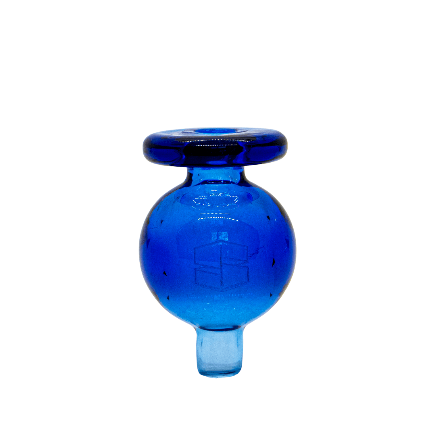 A close-up of the Color Bubble Carb Cap, showing the blue glass bubble shape against a plain white background.