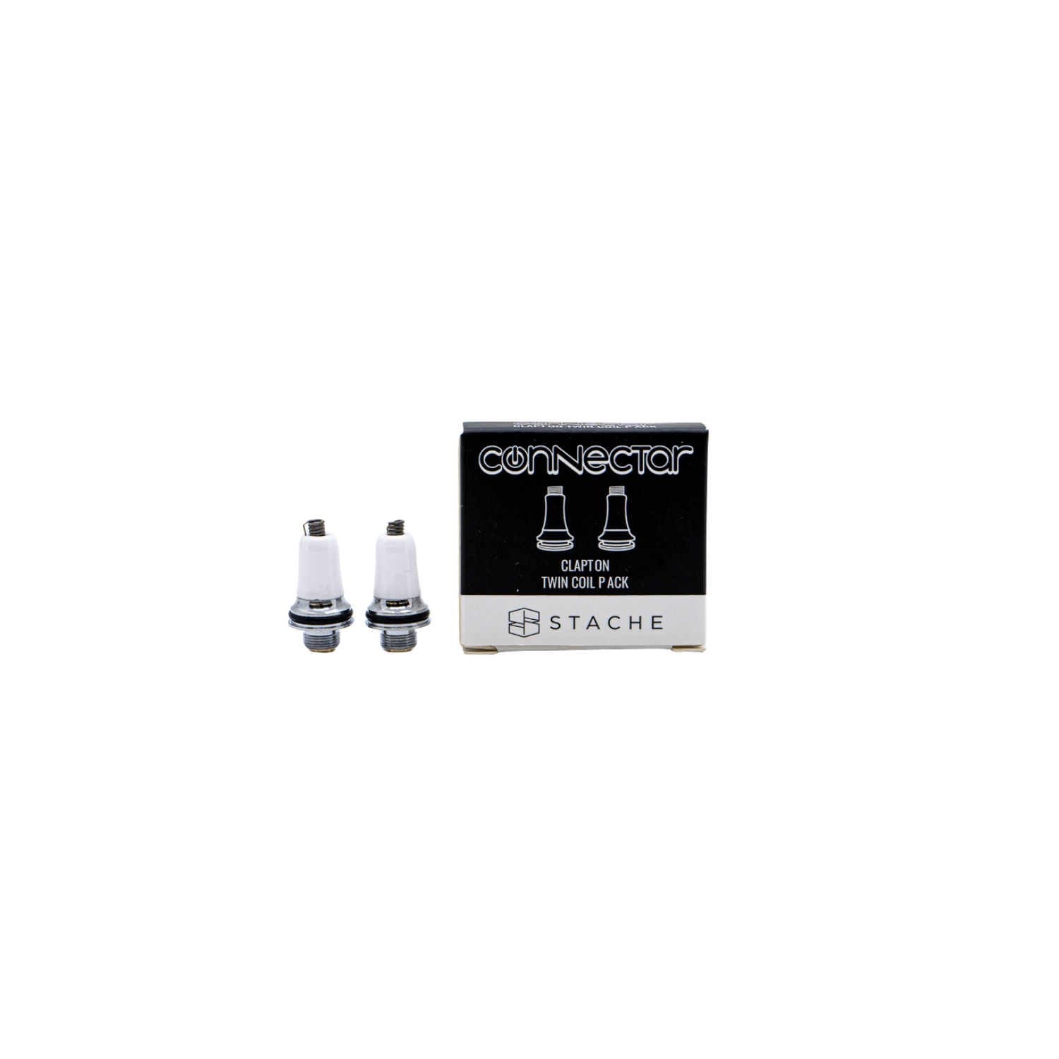 Front view of the Clapton Twin Pack, displaying two silver coils against a plain white backdrop.