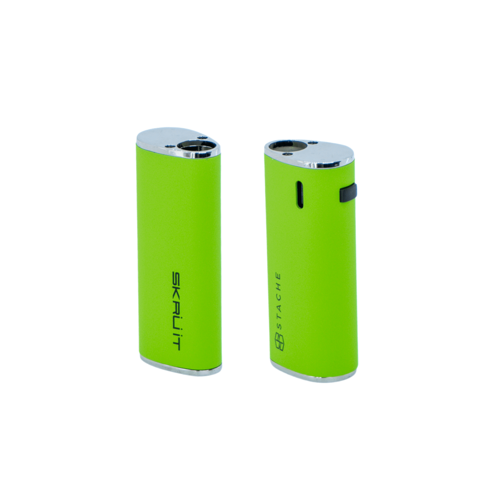 A front view of the Skruit, showcasing its sleek, cylindrical shape against a plain white background.