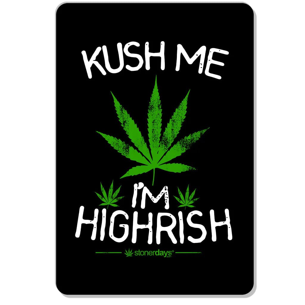 Holiday Themed Dab Mats displaying a festive, colorful design with a cannabis leaf motif on a dark background.