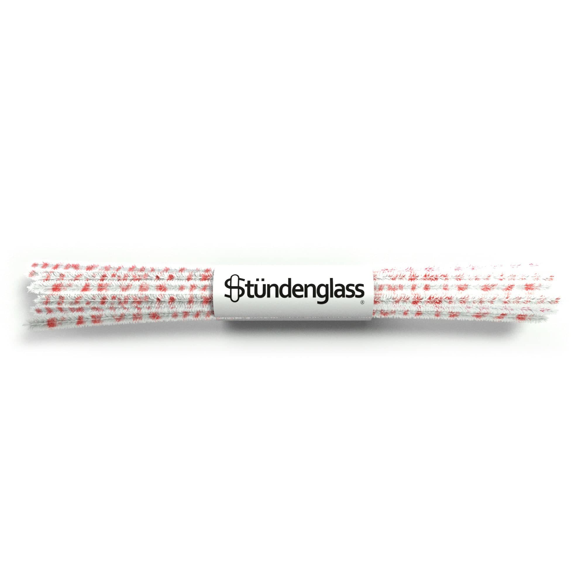 Horizontal close-up of the Cleaning Kit showing bundled white and red striped pipe cleaners with a centered label.
