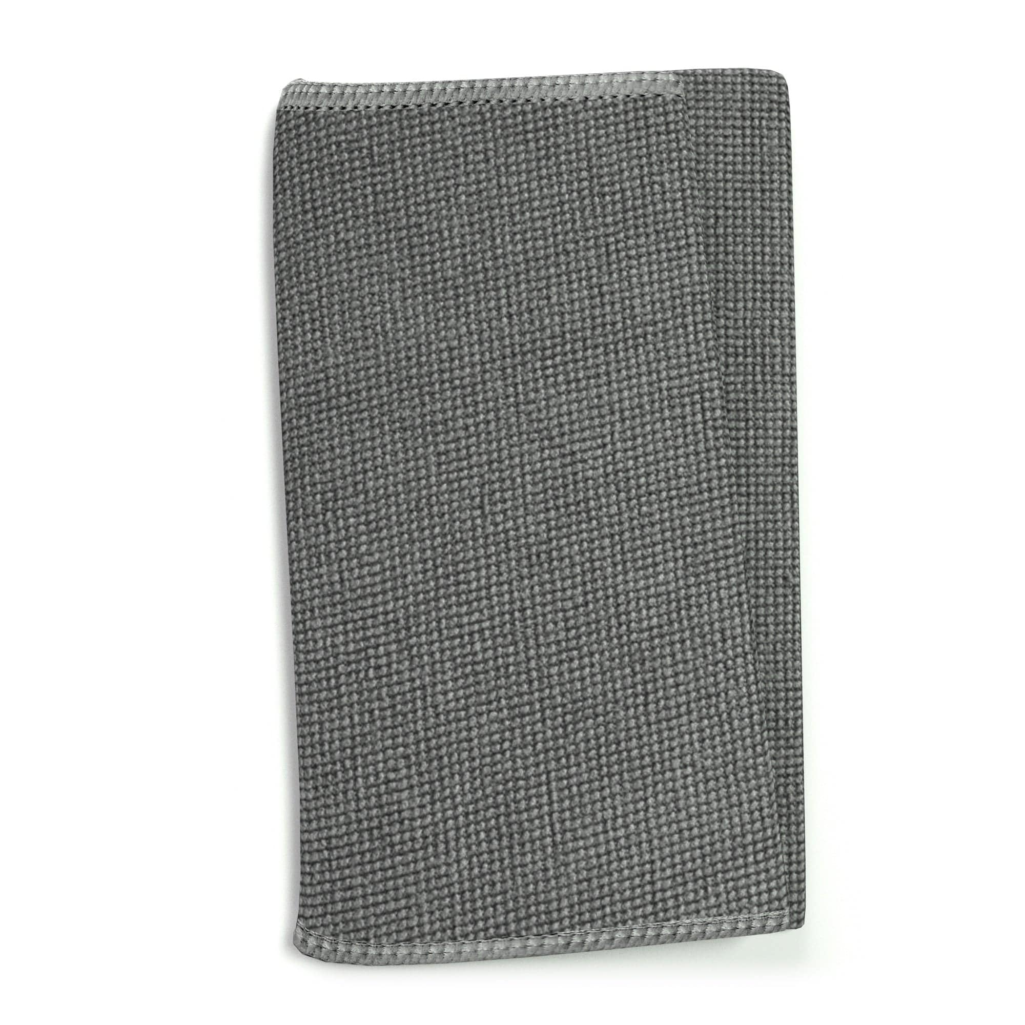 Top-down close-up of the grey woven Cleaning Kit showing textured fabric and stitched edges against a white background