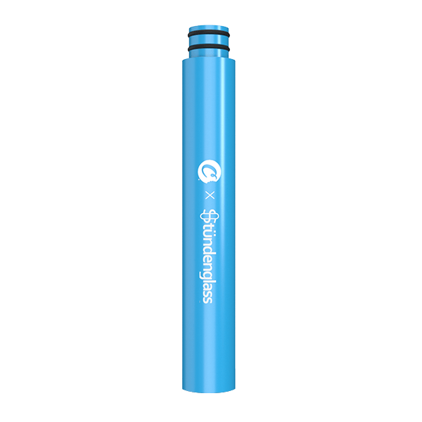 Centered vertical shot of the bright blue Cookies X Stündenglass Hose Wand against a plain background, showing its logo and top seal details.