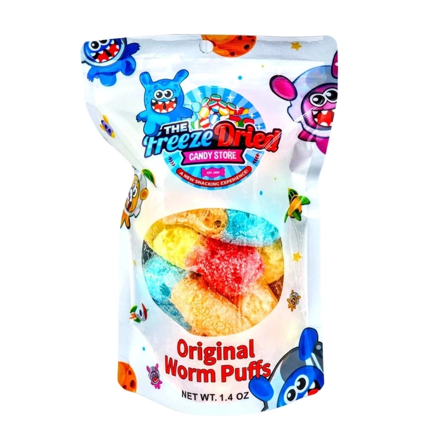 The Freeze Dried Candy Store Snacks The Freeze Dried Candy Store Freeze Dried Worm Puffs