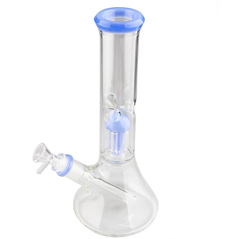 The Stash Shack Bong Blue Jade 6 Arm Perc Beaker Water Pipe