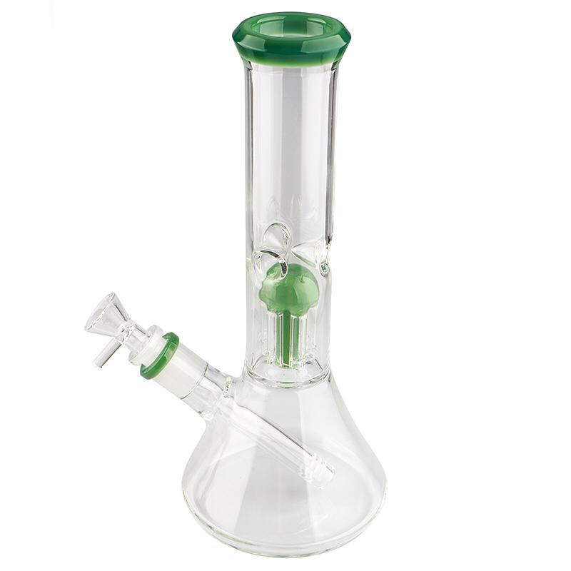 The Stash Shack Bong Green Stone 6 Arm Perc Beaker Water Pipe